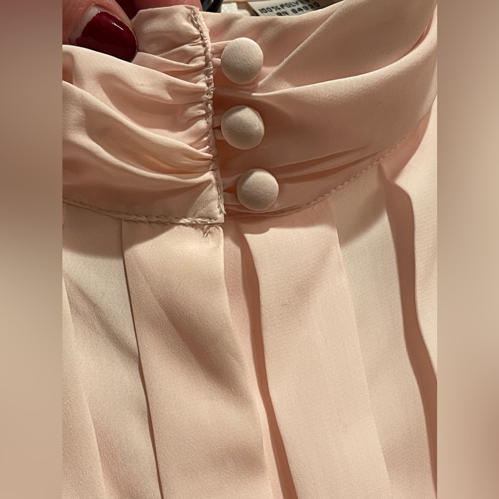Vintage Soft Pink Blouse Size 16 - Picture 5 of 10